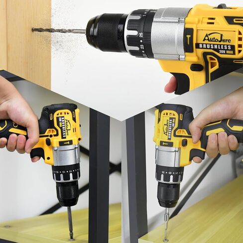 1/2" Cordless Drill Driver 2 Speed Modes 25+3 Clutch 798 in-lbs Power Drill with 24 pcs Accessories 2 x 1.5Ah Li-ion Battery Fast Charger and Carry Case for Home Improvement, DIY Project in Kuwait