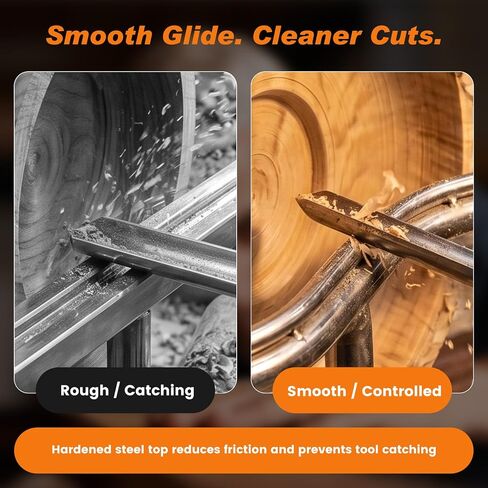 Wood Lathe Tool Rest Set for Bowl Turning, 4PCS Curved & S Shape Tool Rest with 1" Stem, Hardened Steel Top, Lathe Tool Support for Woodturning Hollowing, Finishing & Deep Interior Work in Kuwait
