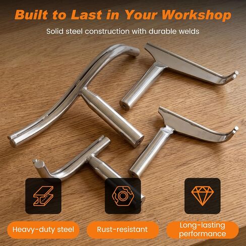 Wood Lathe Tool Rest Set for Bowl Turning, 4PCS Curved & S Shape Tool Rest with 1" Stem, Hardened Steel Top, Lathe Tool Support for Woodturning Hollowing, Finishing & Deep Interior Work in Kuwait