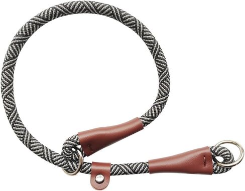Dog Slip Collar, Round Nylon Chock Training No-Pull P Collar with Sliding Stopper,1/3 by 20-inch,1/2 by 24-inch in Saudi Arabia