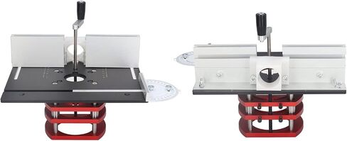 Router with Top Plate, Aluminum Alloy, 240x200mm, Woodworking Slotting Trimming Chamfering, Manual Lifting, Silver in Kuwait