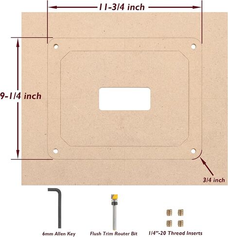 O'SKOOL Router Lift Systems with Router Table Insert Plate Template Kit in Kuwait