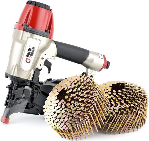 15 Gauge 1-1/4-Inch to 2-1/2-Inch Siding Nail Gun and 3600 Count 2" x .098 Coil Nails Set in Kuwait