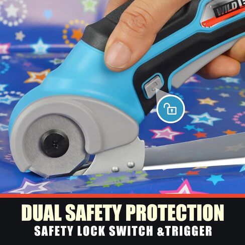 Cardboard Cutter, Cordless Electric Scissors with 2 Blades, Rapid Charger & Case, 4V 2500mAh Rechargeable Electric Box Cutter for Boxes, Fabric, Carpet, Leather in Kuwait
