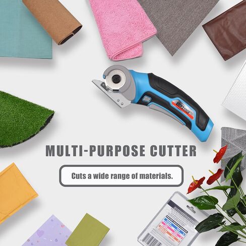 Cardboard Cutter, Cordless Electric Scissors with 2 Blades, Rapid Charger & Case, 4V 2500mAh Rechargeable Electric Box Cutter for Boxes, Fabric, Carpet, Leather in Kuwait