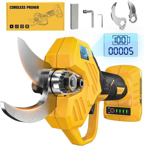 Cerycose Electric Pruning Shears Compatible with Makita 18v Battery, 0.8-2 Inch Max Cutting Diameter Electric Pruner with LCD Display & Imported SK7 Steel Blades for Gardening Tree Pruning(No Battery) in Kuwait