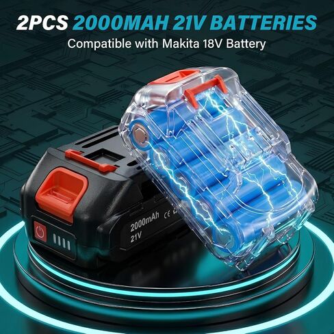 Cordless Random Orbital Sander 5 Inch Brushless Palm Sander with 2 Battery | 3-Speed Max 11000RPM with Dust Collector 15pcs Sanding Discs for Woodworking, Furniture Polishing in Kuwait