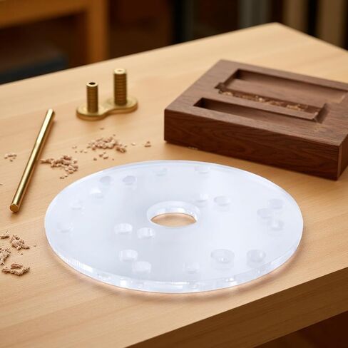 Router Base Plate Kit, 6.5 in Acrylic Universal Router Base, Centering Pin Included, 30 Mm Center Hole, Woodworking Tools with Screws in Kuwait