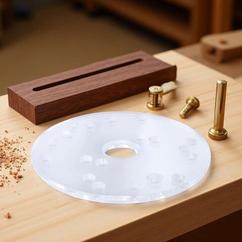 Router Base Plate Kit, 6.5 in Acrylic Universal Router Base, Centering Pin Included, 30 Mm Center Hole, Woodworking Tools with Screws in Kuwait