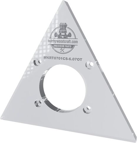 Hobbywoodcraft 3/8″ Thick 6.07″ triangle baseplate upgrade with a 2″ opening, compatible with RT0701C fixed base in Kuwait
