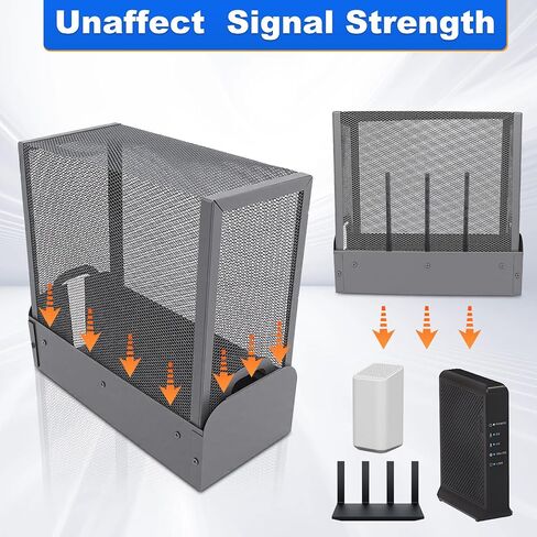 Large WiFi Router Cover Faraday Cage EMF Protection Shield | EMF Shielding Router Cover for WiFi Routers, Helps Reduce Wireless Signal Exposure, Fits Large Routers, Gray Fabric Design in Kuwait