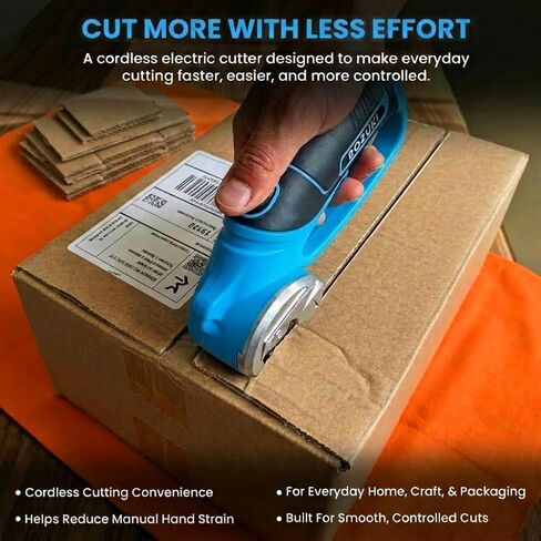 Cordless Electric Scissors | Rechargeable 4V Electric Box Cutter | Cardboard & Fabric Cutter Tool | Rotary Shears in Kuwait