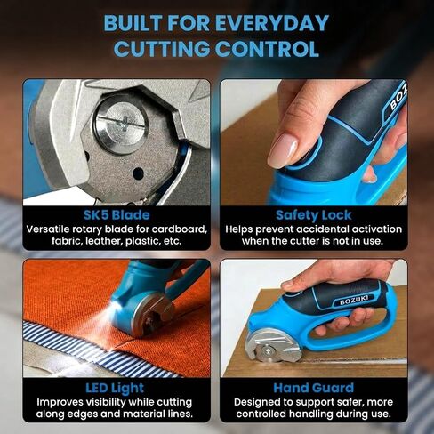Cordless Electric Scissors | Rechargeable 4V Electric Box Cutter | Cardboard & Fabric Cutter Tool | Rotary Shears in Kuwait
