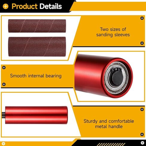 Generic 10 Sanding Sleeves Included, Portable Drum Spindle Sander Set, Hand-Held Rubber Sanding Drum, Power Drill Attachment Designed For Glass, Wood, Plastic, Stone, Metal in Kuwait