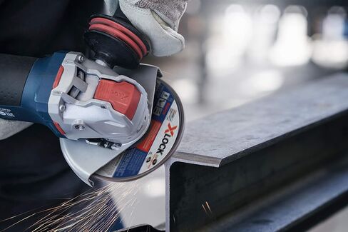 Bosch GWX10 45pe Rt 4 1 Thirds in X Lock Angle Grinder, 10a 120V | 10a 120V Motor, 000 Rpm, X-Lock Quick Wheel Change, Lock-on Paddle Switch, Tool-Free Guard, 4.6 Lb, Aux Handle in Kuwait