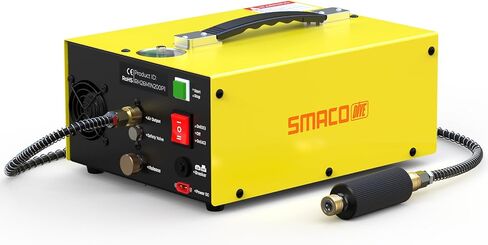 SMACO PCP Air Compressor 4500Psi/30Mpa/300Bar Portable High Pressure Air Compressor for Paintball Tank Scuba Diving PCP Air Rifles Pump with Auto-Stop Dual Power 12V DC & 110V/220V AC in Kuwait