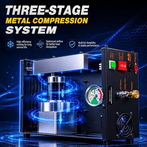 SMACO PCP Air Compressor 4500Psi/30Mpa/300Bar Portable High Pressure Air Compressor for Paintball Tank Scuba Diving PCP Air Rifles Pump with Auto-Stop Dual Power 12V DC & 110V/220V AC in Kuwait