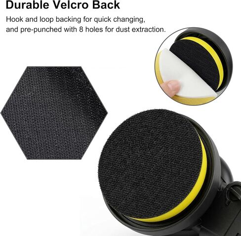 3 inch & 4 inch Air Sander Kit, Pneumatic Random Orbital Sander DA Sander with Sanding Pads, High Speed Palm Sander for Auto Body, Car Polishing, Woodworking, DIY Projects in Kuwait