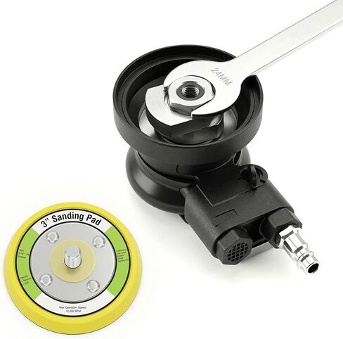 3 inch & 4 inch Air Sander Kit, Pneumatic Random Orbital Sander DA Sander with Sanding Pads, High Speed Palm Sander for Auto Body, Car Polishing, Woodworking, DIY Projects in Kuwait