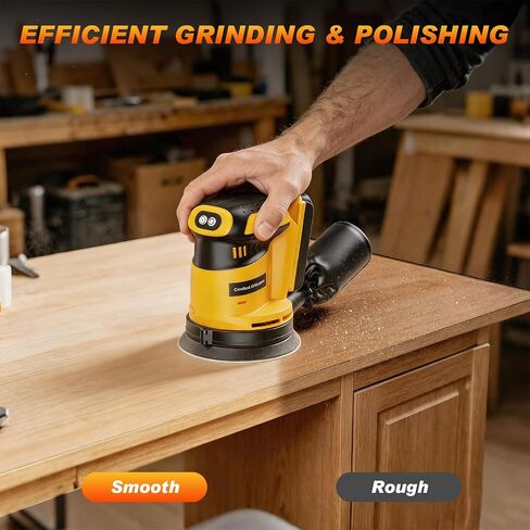 Cordless Orbital Sander for Dewalt 20V Battery(Battery Not Included), Brushless 3 Variable Speeds, 7500 to 11000 RPM, Sandpapers With Dust Collector for Woodworking Sanding, Metal & DIY in Kuwait
