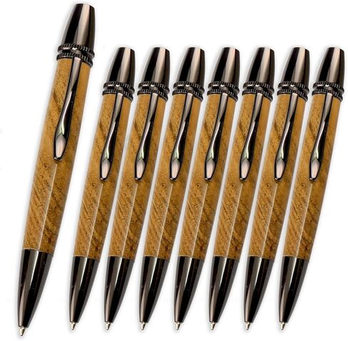 Legacy Woodturning, Polaris Twist Pen Kit - Gun Metal, 8 Pack, Woodworking Project Kit in Kuwait