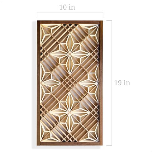 Hinoki Woodworks Kumiko DIY Kit Kakuasa-no-ha Pattern | 154 Wood Pieces, Ready to Assemble, Japanese Woodworking Craftsmanship, Wall Art Display, Father's Day in Kuwait