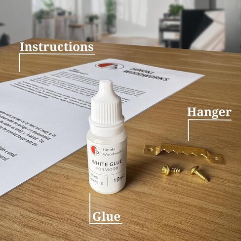 Hinoki Woodworks Kumiko DIY Kit Kakuasa-no-ha Pattern | 154 Wood Pieces, Ready to Assemble, Japanese Woodworking Craftsmanship, Wall Art Display, Father's Day in Kuwait