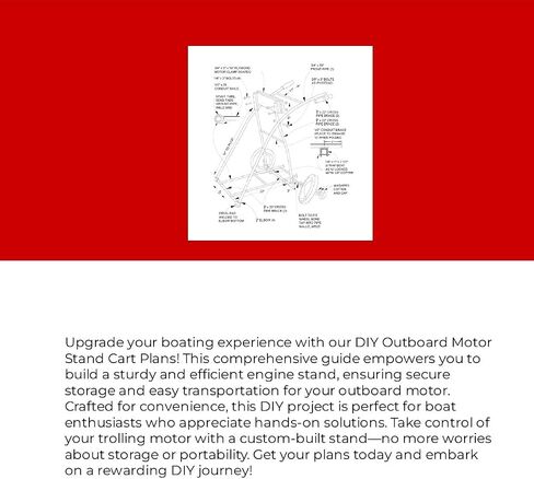 Outboard Motor Stand Cart Plans - Engine Carrier Dolly for Trolling Storage in Kuwait