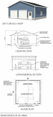 Oversized Two Car Garage - 32' x 30' - High Walls - Blue Metal in Kuwait