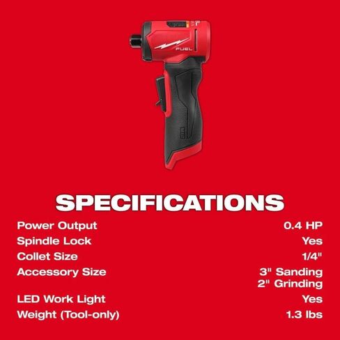 3485-20 for Milwaukee M12 1/4" Cordless Right Angle Die Grinder - Bare Tool in Kuwait
