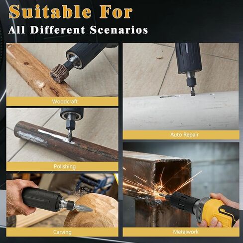 Upgraded Cordless Die Grinder Compatible with Dewalt 20V Battery, 1/4" Precision Chuck,Electric Die Grinder with 4 Speed 28000 RPM Power Brushless Motor for Grinding,Wood,Rust Removal(No Battery) in Kuwait