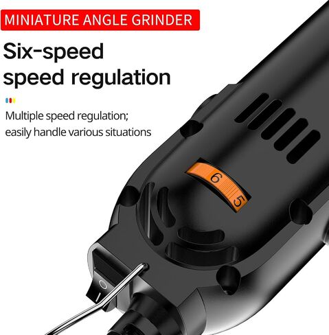 IZIO Right Angle Mini Grinder Tool Kit, 6 Variable Speed Rotary Tool with 90 Degree Head, Angle Die Grinder with Sanding Discs, Collets for Polishing, Grinding, Deburring, Metal, Woodworking in Kuwait