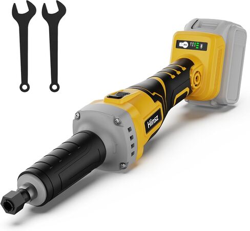 Die Grinder Compatible with Milwaukee 18V Battery(NO Battery), 1100W Cordless Electric Grinder with 3 Adjustable Speed up to 26000RPM, 1/4" Collets for Polishing, Cutting, Rust Removal(Tool Only) in Kuwait