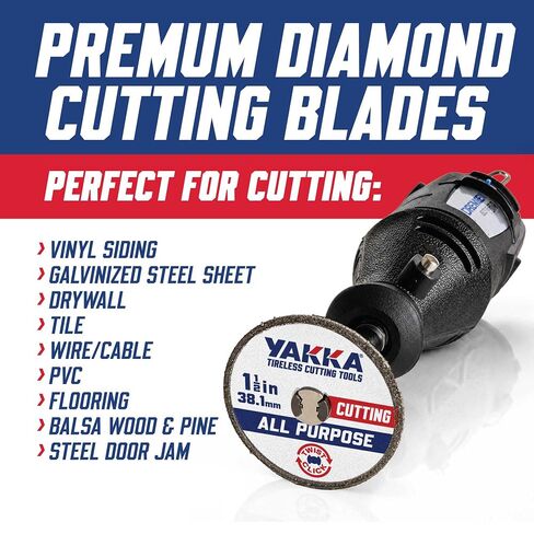 Yakka Twist Click 1-1/2" (38.1mm) Rotary Tool High Performance All Purpose Diamond Cutting Wheel Compatible with Dremel EZ-Lock in Kuwait