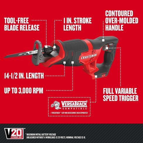 CRAFTSMAN V20 Cordless 6-Tool Combo Kit With Two 2.0 Ah Batteries and Charger (CMCK601D2) in Kuwait