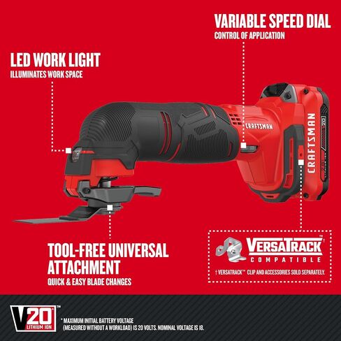 CRAFTSMAN V20 Cordless 6-Tool Combo Kit With Two 2.0 Ah Batteries and Charger (CMCK601D2) in Kuwait