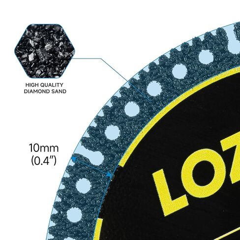 LOZLIN 3PCS 4.5 Inch 115mm Diamond Saw Blades, 22.23mm Arbor Angle Grinder Cutting Discs, Dry Wet Cutting Wheel for Tile Granite Marble Stone Quartz PVC Metal Color Steel Pipe in Kuwait