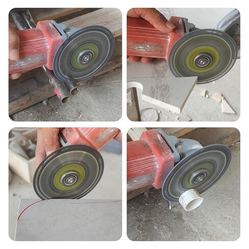 LOZLIN 3PCS 4.5 Inch 115mm Diamond Saw Blades, 22.23mm Arbor Angle Grinder Cutting Discs, Dry Wet Cutting Wheel for Tile Granite Marble Stone Quartz PVC Metal Color Steel Pipe in Kuwait
