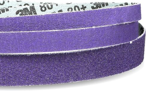 3M Cubitron 3 Abrasive File Belt, 33469, 40+, 1/2 in x 18, Precision Shaped Ceramic Grain, Long Life and Fast-Cutting Belt for Spot Weld Removal, Deburring, and Metal Finishing, Pack of 10 in Kuwait
