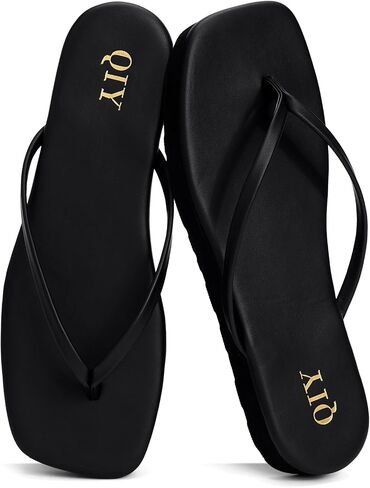 QIY Flip Flops for Women Square Toe Platform Sandals Slides | Memory Foam Insole - Lightweight and Comfortable, Women Footwear Summer Thong Sandals for Women 2026 in Kuwait