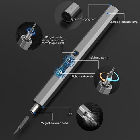 Electric Screwdriver For 66 in 1 Magnetic Screwdriver Set Precision Electrician Double Sided Magnetic Head Power Tools Screwdriver Bits in Kuwait