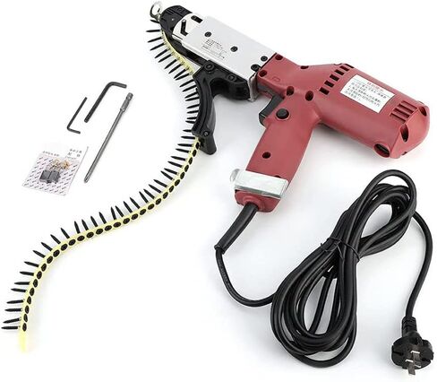 220V Auto-Feed Screw Spike Chain Nail Gun - Efficient Woodworking Stapler for Fast Construction and DIY Projects in Kuwait