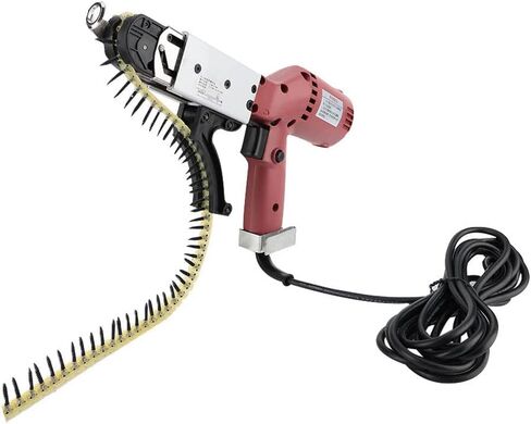 220V Auto-Feed Screw Spike Chain Nail Gun - Efficient Woodworking Stapler for Fast Construction and DIY Projects in Kuwait