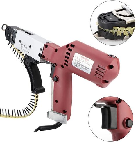 220V Electric Chain Nail Gun - Automatic Screw Spike Stapler for Woodworking, High Efficiency Auto-Feed Chain Nail Machine, for DIY and Professional Use in Kuwait