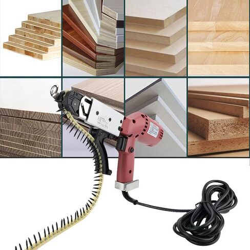 220V Electric Chain Nail Gun - Automatic Screw Spike Stapler for Woodworking, High Efficiency Auto-Feed Chain Nail Machine, for DIY and Professional Use in Kuwait
