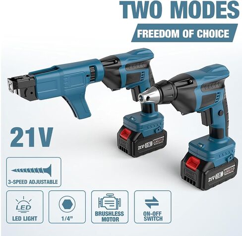 Electric Cordless Drywall Screw Gun with Auto-Feed & Toolbox for DIY & Professionals, Fast & Efficient Screw Driving Solution in Kuwait