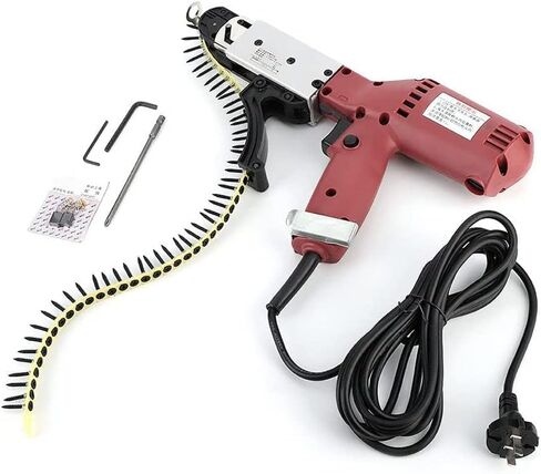 220V Automatic Chain Nail Gun - Efficient Screw Fastening Tool for Woodworking & Partition Walls, High-Speed Nail Machine with Drill Accessories in Kuwait
