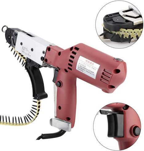 220V Automatic Chain Nail Gun - Efficient Screw Fastening Tool for Woodworking & Partition Walls, High-Speed Nail Machine with Drill Accessories in Kuwait