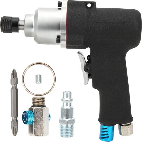 Air Screwdriver Powerful Gun Type MultiFunction Pneumatic Tool 80Nm Torsion 9500rpm Speed for Furniture Assembly Mechanical Electrical Work (US Style) in Kuwait