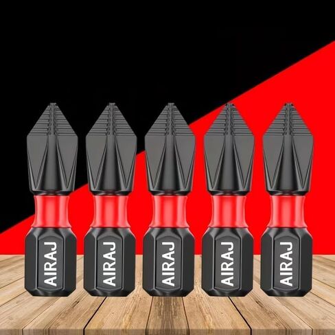 Impact Insert Bit Anti-Slip Torsion Zone Arc Neck High Hardness Strong Magnetic for impact Drivers Power Drills Assembly, Red in Kuwait